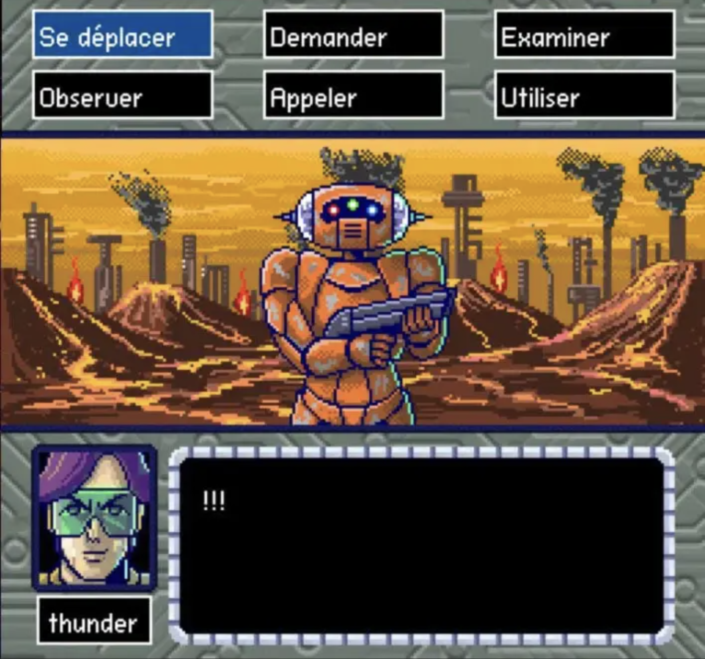 A screenshot from the Omega 6 spin-off video game