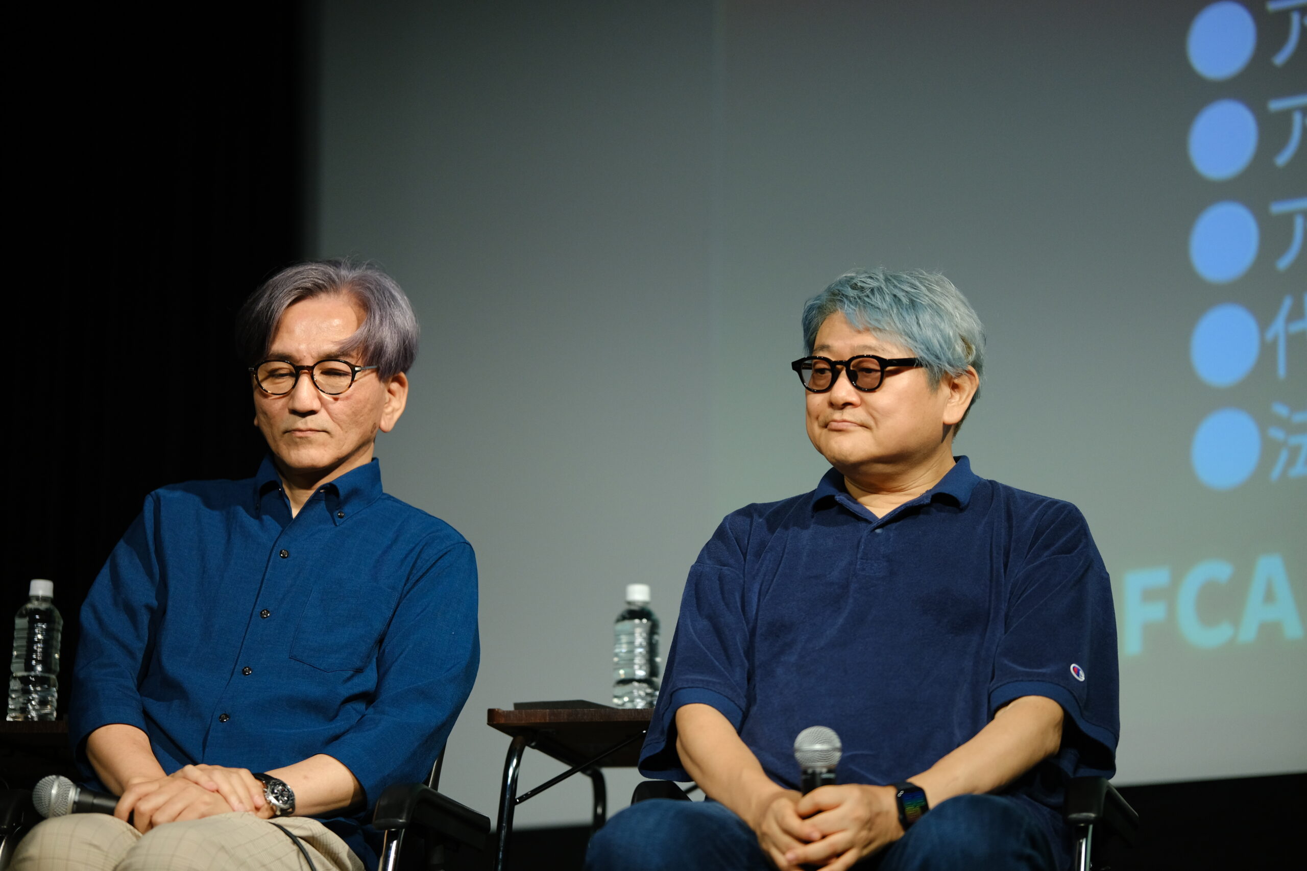 Hiroshi Koujina and Seiji Mizushima at the NAFCA kick-off event.